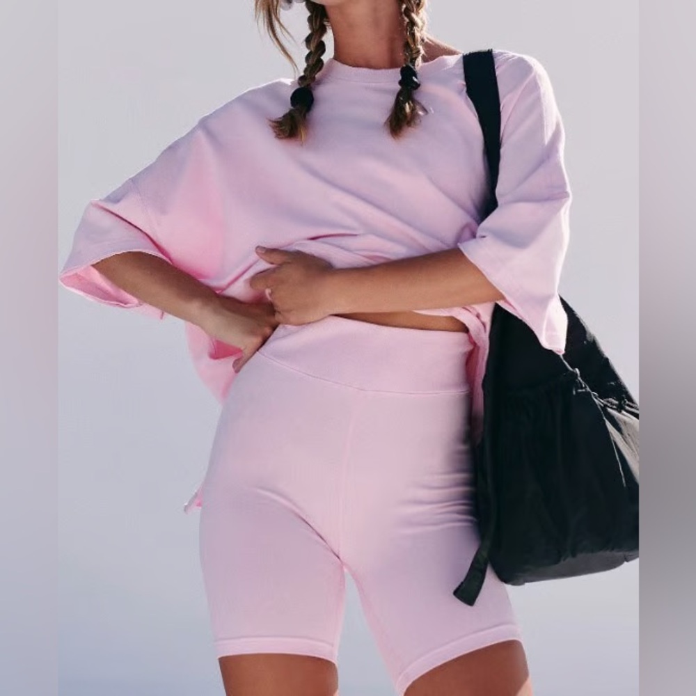 Hot shot reversible set in powder pink